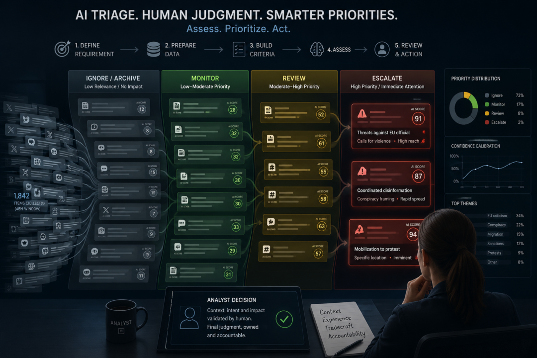 Leveraging AI Triage in OSINT: Pragmatic Approaches to Large Datasets